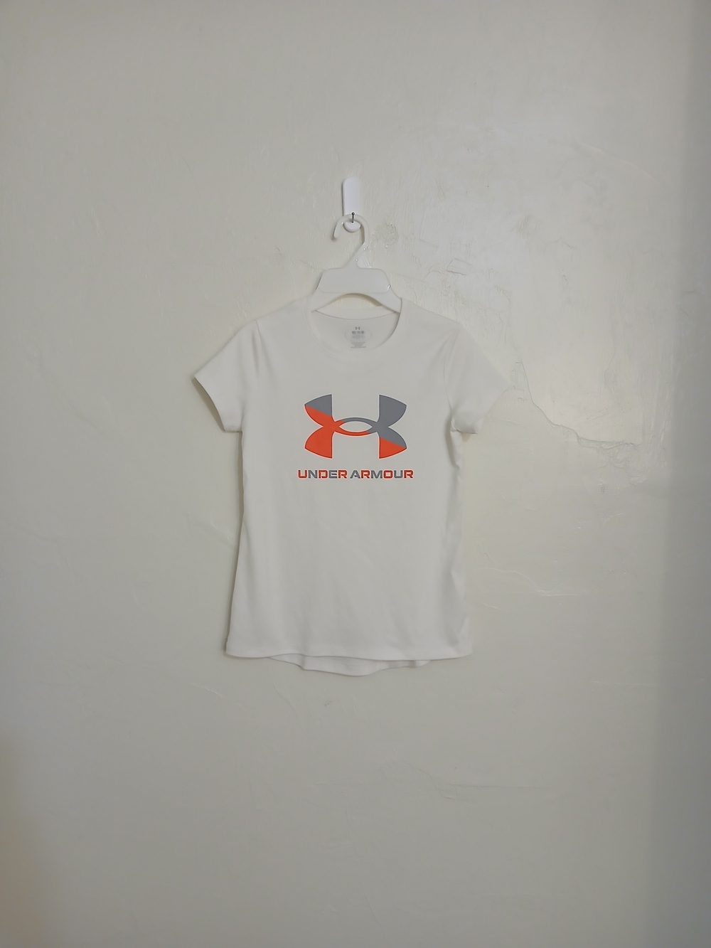 Under Armour Youth Medium White Short Sleeve Tee